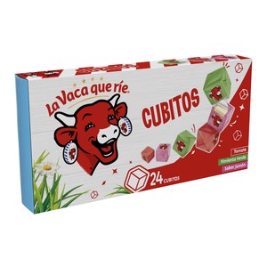 Imagen de LA VACA QUE RÍE Queso en dados apericubo sabor tomate, pimienta verde y jamón LA VACA QUE RIE 24 uds.125 g.