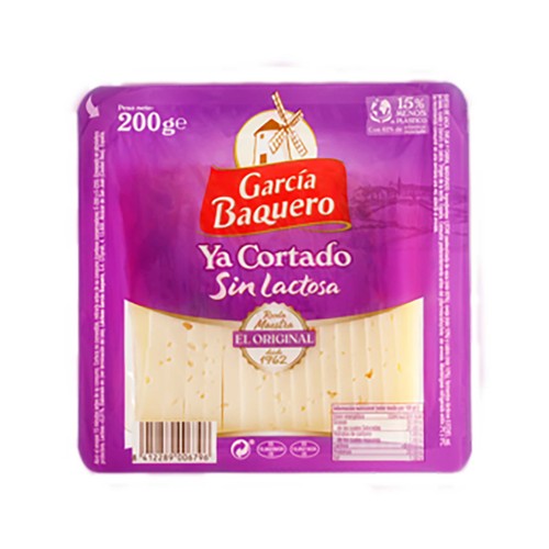 GARCÍA BAQUERO Queso sin lactosa Ya Cortado GARCÍA BAQUERO 200 g.