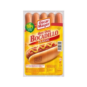Bocadillo Salchichas cocidas tipo Viena de pollo y cerdo sabor ahumado 275 g.