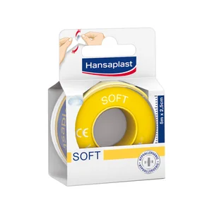 HANSAPLAST Esparadrapo Suave 5 Metros x 2,5 Centímetros HANSAPLAST