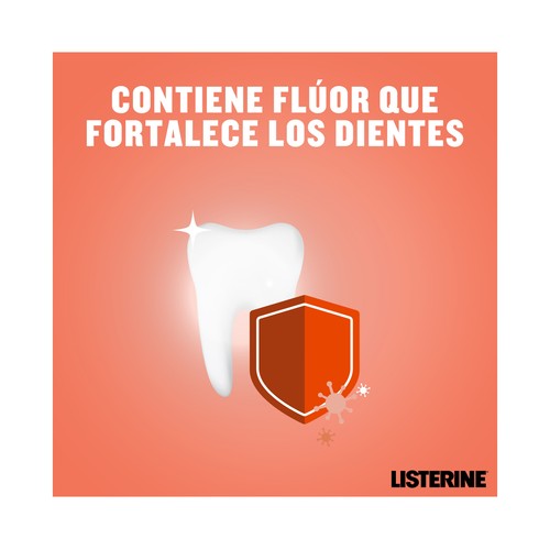 LISTERINE Kids Enjuague bucal para niños de + de 6 años, con sabor a frutos rojos 500 ml.
