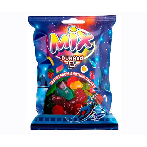BURMAR Golosinas blandas galaxy 100 g.