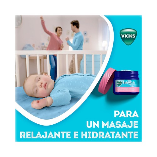 VICKS Baby rub Pomada para un masaje relajante e hidratante del bebé 50 g.
