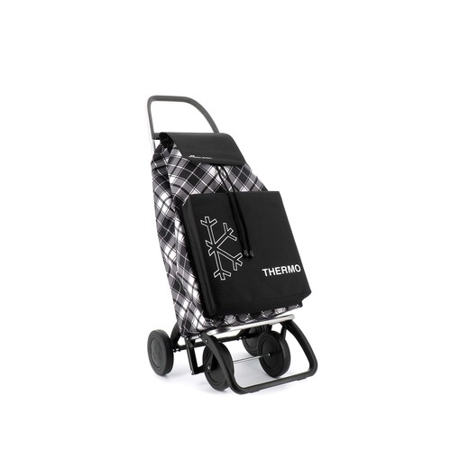 Carro de compra con 4 ruedas, cuerpo de aluminio y bolsa cierre cordón, 43+8 litros, ROLSER. Modelos surtidos, 1 unidad.