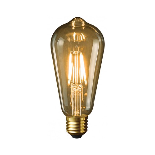 Bombilla Led inteligente de filamento E27, WiFi, 5W=40W, luz cálida 2700K, 470lm, MUVIT iO Vintage Edison.
