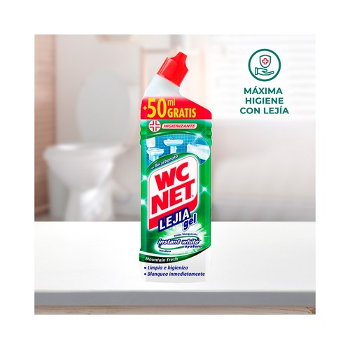 WC NET Gel limpiador WC aroma verde eucalipto 750 ml.
