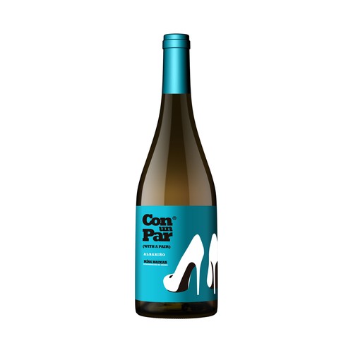 CON UN PAR  Vino blanco albariño con D.O. Rías Baixas botella 75 cl.