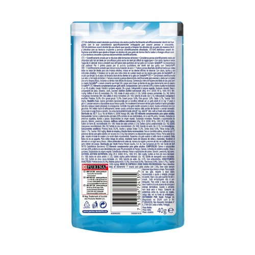 DENTALIFE Snack dental gatos sabor pollo PURINA DENTALIFE 40 g.