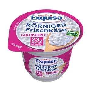EXQUISA Copos de queso fresco cottage sin lactosa EXQUISA 175 g.