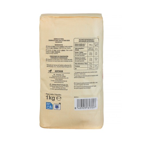 PRODUCTO ALCAMPO Harina de trigo 1kg