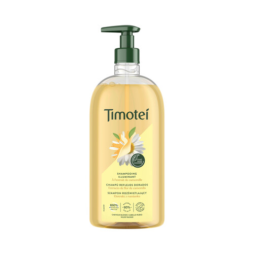 TIMOTEI Champú con extracto de Camomila, para cabellos rubios o con mechas TIMOTEI Reflejos dorados 750 ml.
