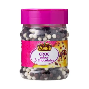 VAHINÉ Bolitas 3 chocolates (bolas de cereales crujientes bañadas con chocolate) 90 g.