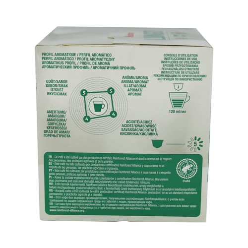 PRODUCTO ALCAMPO Café en cápsulas Lungo I5, 16 uds.