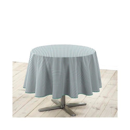 Mantel redondo 160cm pvc estampado verde. U10