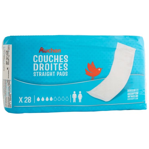 PRODUCTO ALCAMPO Compresa de incontinencia rectagulares y unisex para perdidas moderadas a severas 28 uds.