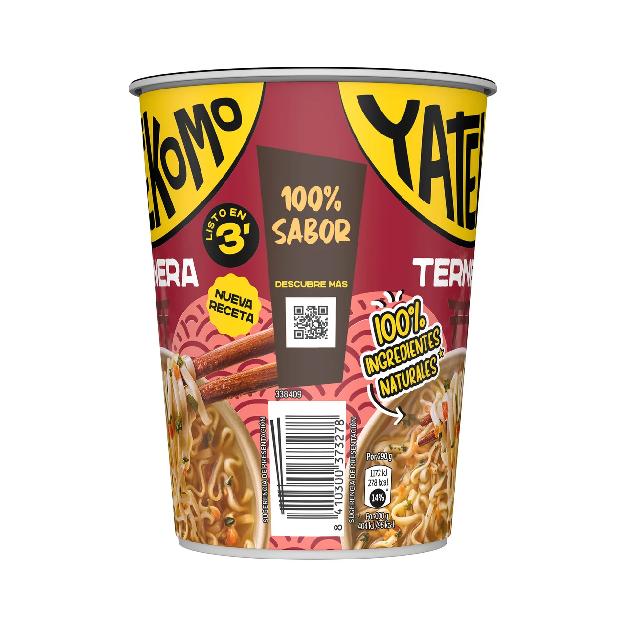 Fideos Orientales Yatekomo Ternera - 60g.