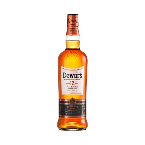 DEWARS Whisky blended escocés de 12 años botella 70 cl.