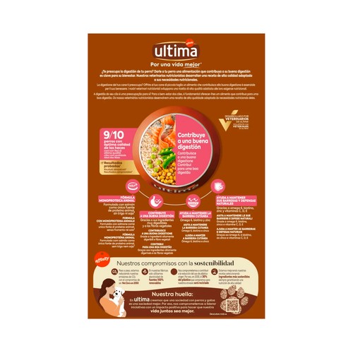 ULTIMA Comida para perros de raza pequeña a base de salmón sensitive 1.5 kg.