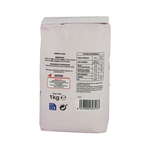 PRODUCTO ALCAMPO Harina de trigo especial repostería PRODUCTO ALCAMPO 1 kg.