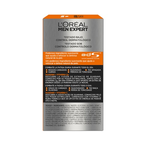 L´ORÉAL MEN EXPERT Crema para hombres con acción hidratante y antifatiga (24 horas) L"ORÉAL MEN EXPERT Hydra Energetic 50 ml.