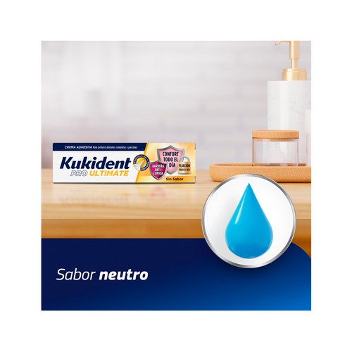 KUKIDENT Pro ultimate Crema adhesiva para prótesis dental, sin sabor + caja para prótesis 57 g.