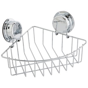 Imagen de Estante rinconera con ventosa para ducha en color plata. AUCHAN.