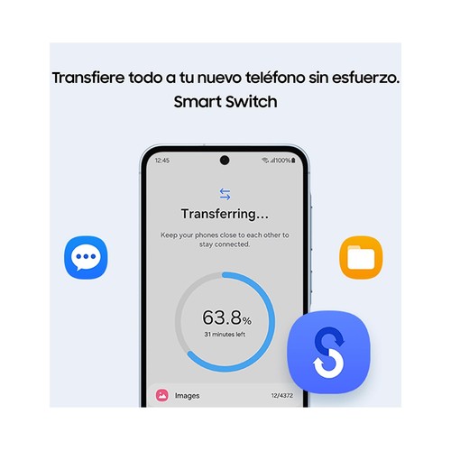 SAMSUNG Galaxy A55 5G violeta, 256GB + 8GB, móvil 17cm (6,6"). SM-A556BLVCEUB