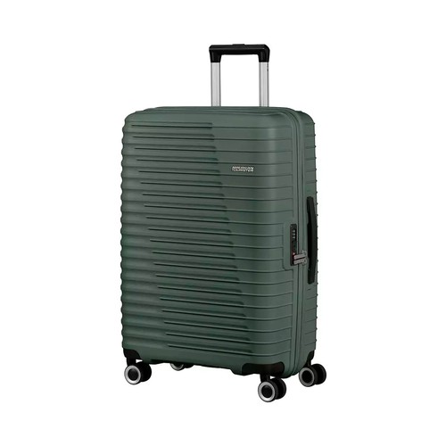 Maleta trolley Roadrush Spinner 66x24 TSA, color verde oliva. AMERIC.TOURISTER