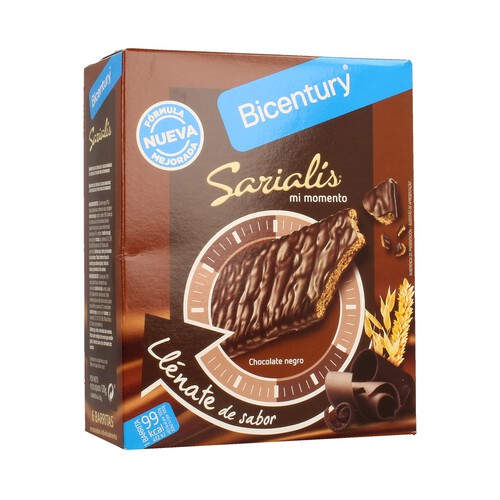 BICENTURY Barritas de cereales y cacao BICENTURY SARIALIS pack de 6 unidades de 20 gr.