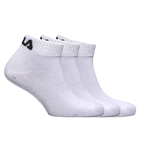 Pack 3 calcetines tobilleros FILA, color blanco, talla 39/42