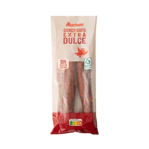 AUCHAN Sarta de chorizo dulce de categoria extra 280 g. Producto Alcampo
