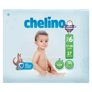 CHELINO Pañales talla 6 (17-28 kg) 27 uds.