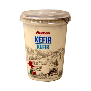 Auchan Leche Fermentada de Vaca con Fermentos del Kéfir 500 G. Producto Alcampo