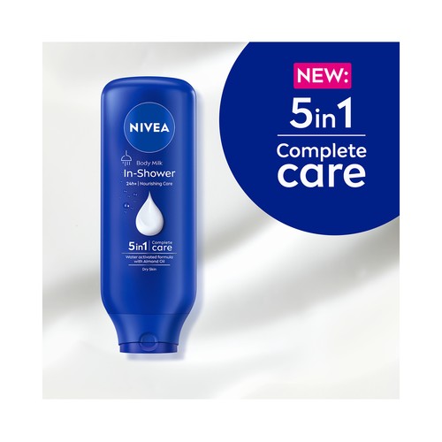 NIVEA Loción corporal bajo la ducha nutritiva, para pieles secas 400 ml.
