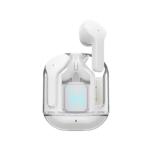 Auriculares Inalámbricos Bluetooth QILIVE Q.1605, color blanco, estuche cargador, 17h de autonomía, incluye cable de carga usb-c