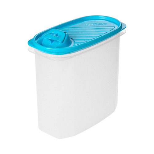 Recipiente rectangular con boquilla fabricado en plástico transparente, 2 litros TATAY.