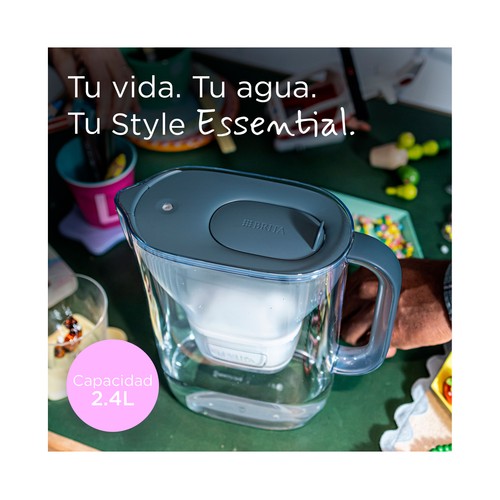 Jarra style essential blanca 1filtro. BRITA.