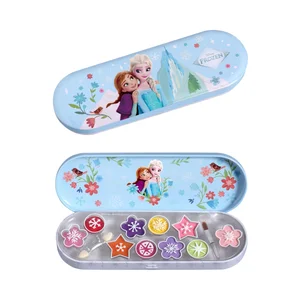 FROZEN Estuche metálico de maquillaje infantil.