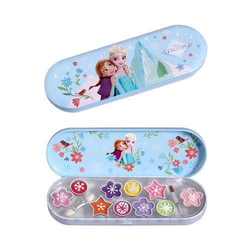FROZEN Estuche metálico de maquillaje infantil.