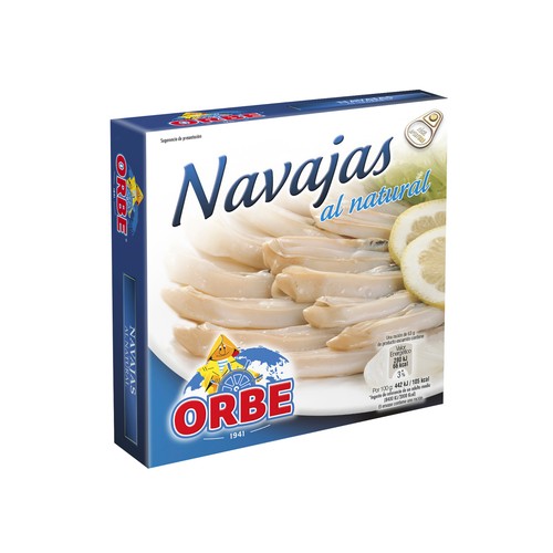 ORBE Navajas al natural lata de 63 g.
