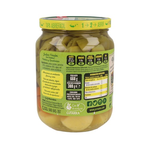 GVTARRA Judías, patatas, zanahorias 380 g.