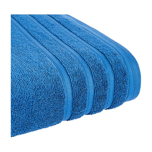 Toalla de baño 100% algodón color azul oscuro, densidad de 500g/m², ACTUEL.