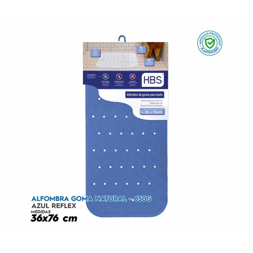 Alfombra de baño caucho antideslizante de goma natural, HBS.