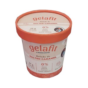 Gelafit Tarrina de Helado de Caramelo Salado, sin Gluten y sin Lactosa 450 Ml. 290 G