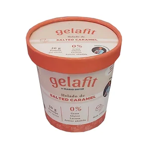 GELAFIT Tarrina de helado de caramelo salado, sin gluten y sin lactosa 450 ml.