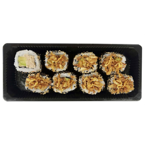 Bandeja Maki California atún y aguacate con mayonesa picante y cebolla frita SUSHI GOURMET 8 uds.