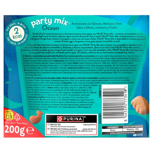 FELIX Snacks gatos Party Mix PURINA FÉLIX 200 g.