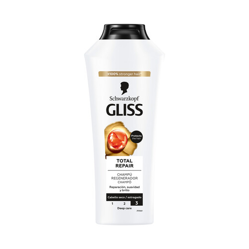 GLISS Champú reparador para cabellos secos GLISS Total repair de Schwarzkopf 370 ml.