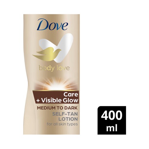 DOVE Loción autobronceadora para pieles oscuras 400 ml.
