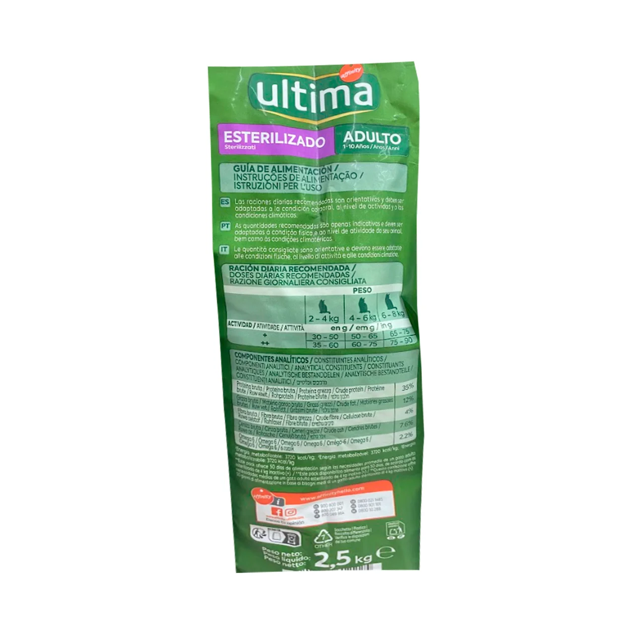 Alimento de gato adulto esterilizado 2,5kg